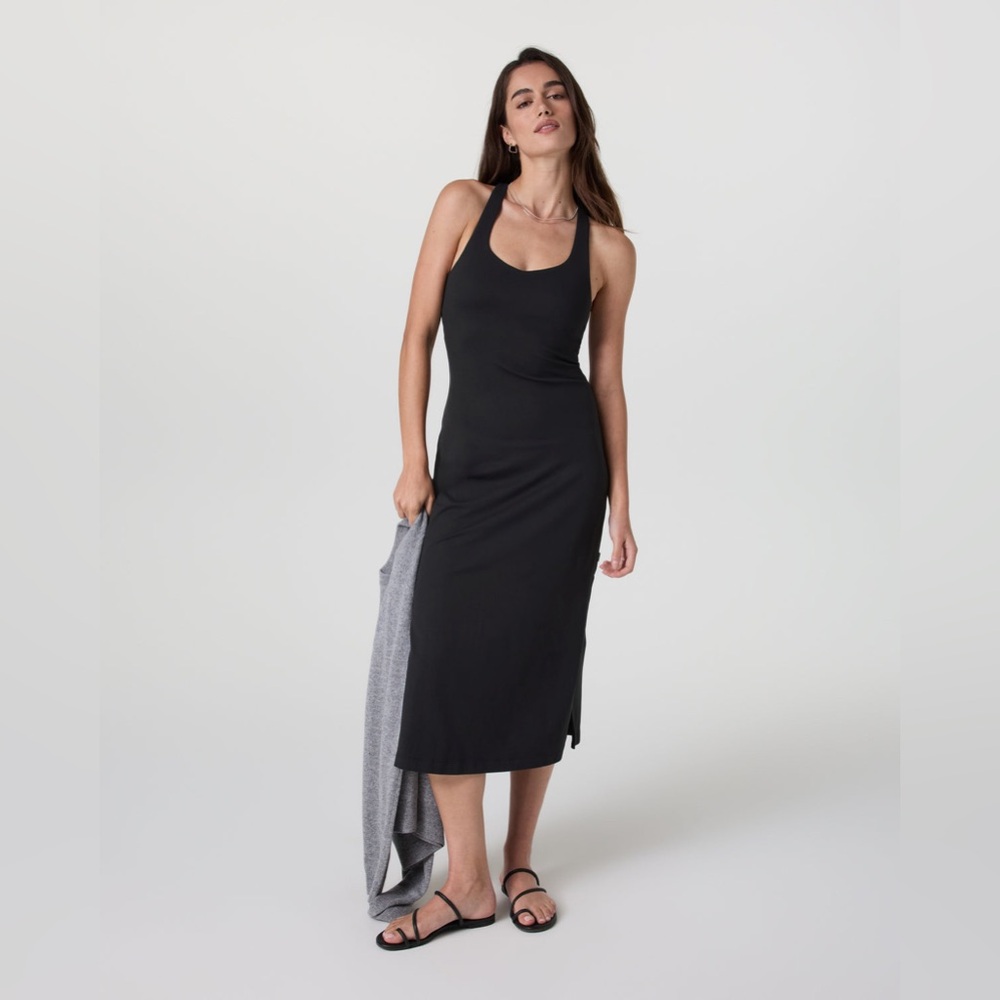 Vuori Halo Racerback Dress Black - Picture 2 of 7